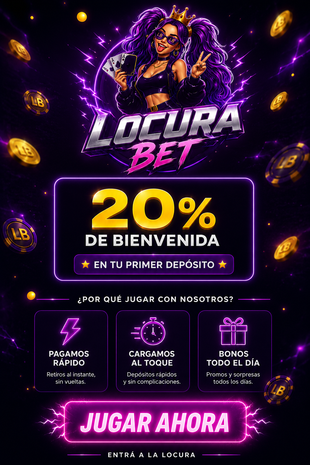LocuraBet - 20% de bienvenida